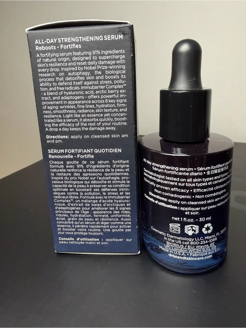 Dr. Brandt Drop of Strength Serum - Black & Blue Packaging
